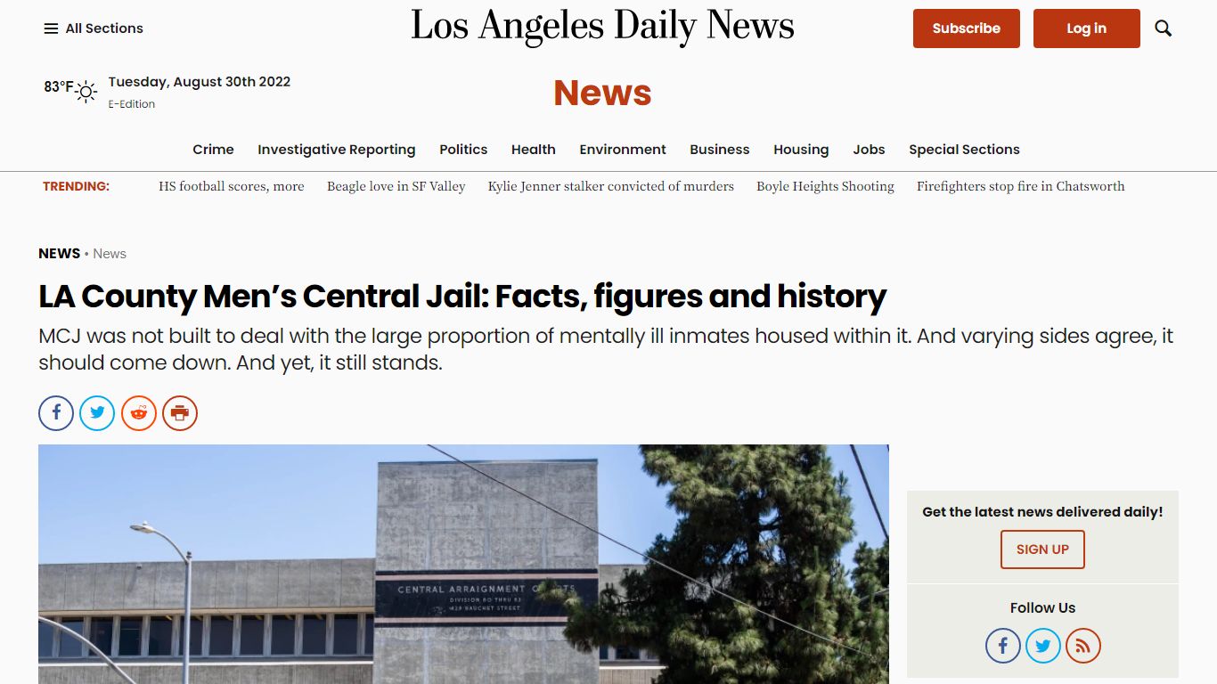 LA County Men’s Central Jail: Facts, figures and history